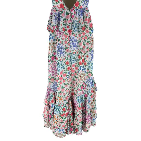 Yumi Kim Kaia Floral Printed Ruffle Maxi Dress Kingston Garden Size 2 - Picture 10 of 12